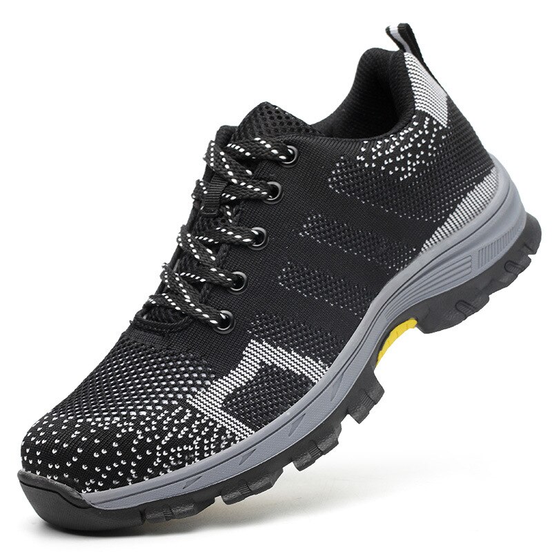zapatos de seguridad irrompibles Unisex con puntera de acero botas de trabajo y seguridad suela media de acero zapatos de hombre suaves resistentes a impactos de talla grande 46: Gris / 44