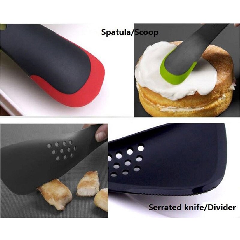 Koken Gereedschap Turner Spatel Met Gekarteld Divider Skimmer Schuimspaan Scoop Cake Roomboter Spatel Mengen Batter Schraper