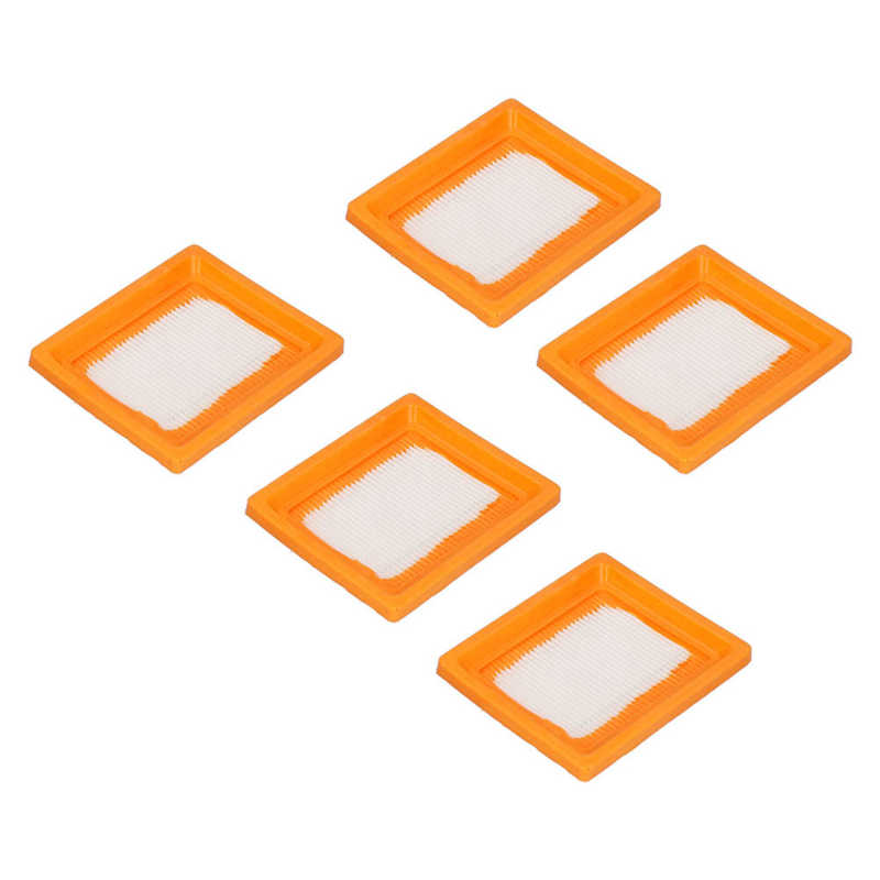 Cartucho de filtro de aire plano para cortacésped, elemento de filtración, paquete de 5 para generador de carburador para lavadora