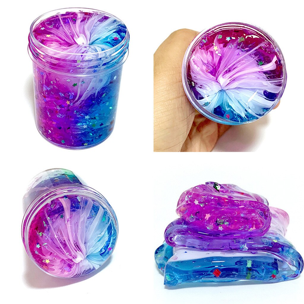 Non-toxic Clear Slime Beautiful Color Mixing Cloud Slime Kids Relief Stress Toys Dynamic Sand For Squeeze Toys Hand Putty Slime