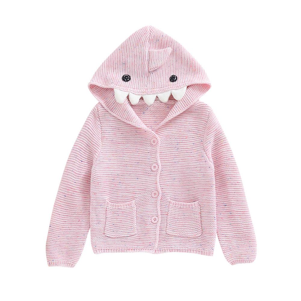 Infant Newborn Baby Girls Boys Cartoon Dinosaur Hooded Sweater Coat With Pocket Autumn Winter Warm Cute Outfits Clothes