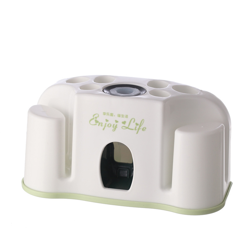 Automatic Toothpaste Squeezer Hand Free Tooth Paste Squeezing Dispenser Easy Press Toothpaste Holder Bathroom Tools: Green