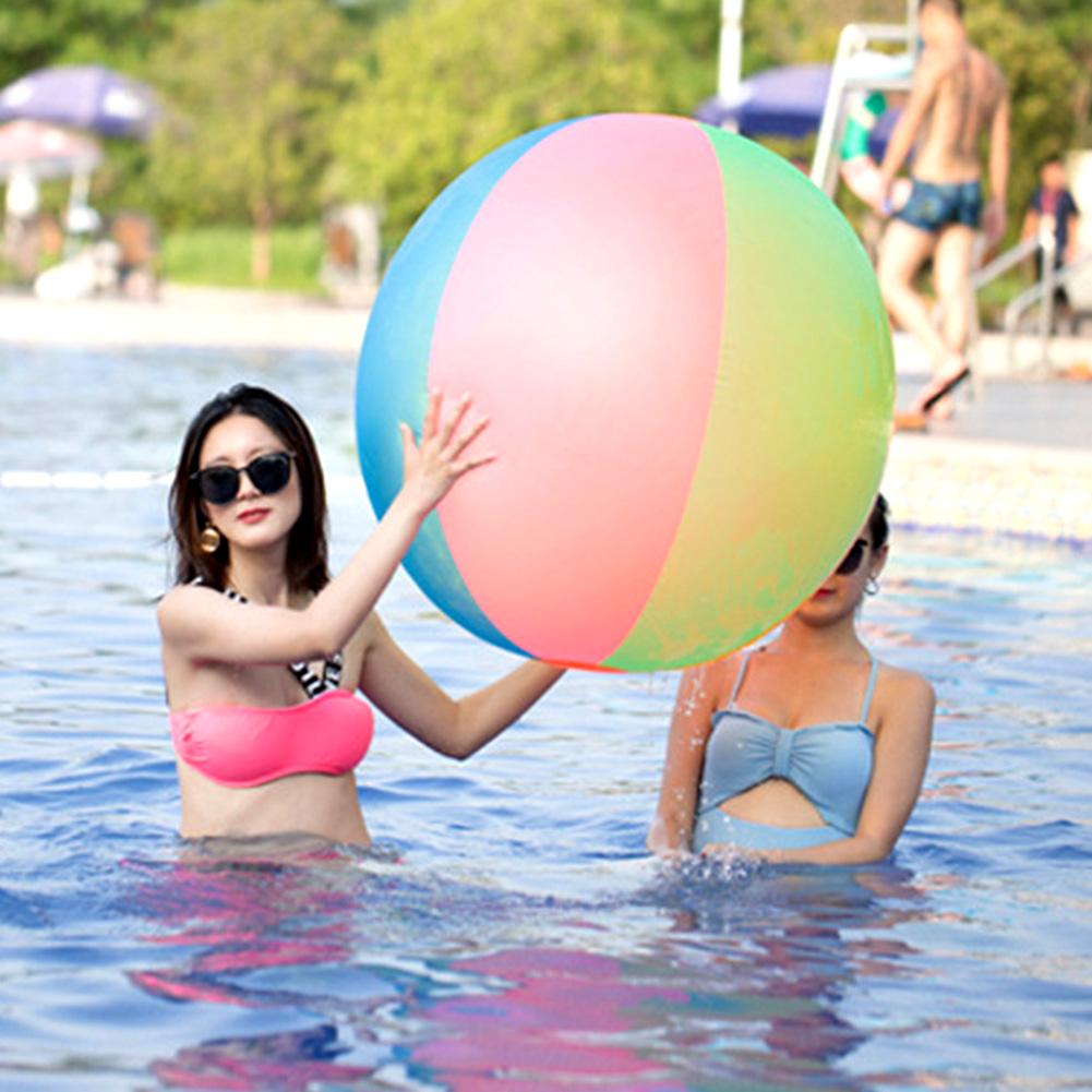 100 Cm Outdoor Activitie Opblaasbare Strandbal Pvc Water Ballonnen Regenboog-Kleur Ballen Zomer Strand Zwemmen Speelgoed Voor Volwassenen/Kids