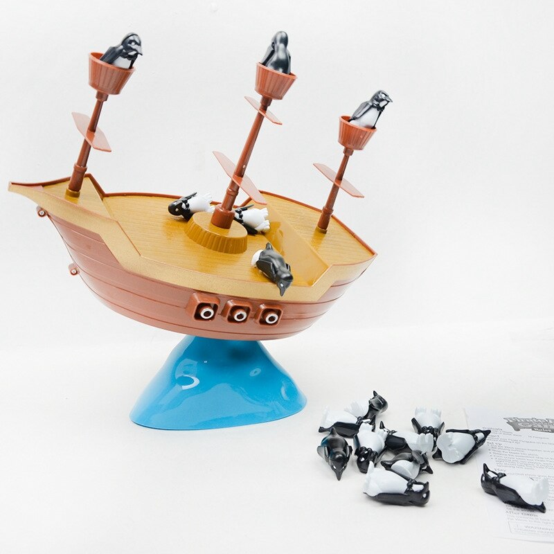 Bonito pingüino pirata barco equilibrio interacción familiar niños Juego de escritorio juguetes educativos para niños