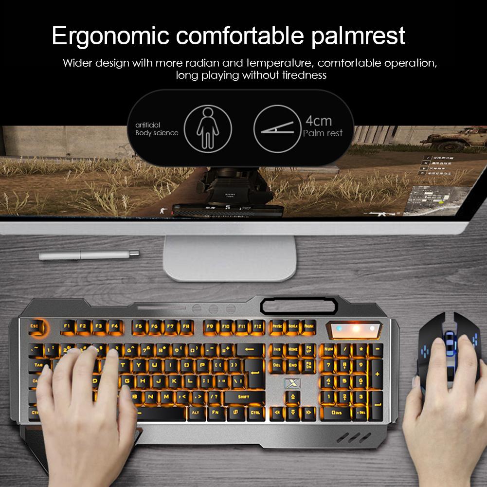 Toetsenbord muis combo's multifunctionele  k680 oplaadbare draadloze toetsenbord muis set verlicht toetsenbord multimedia muis