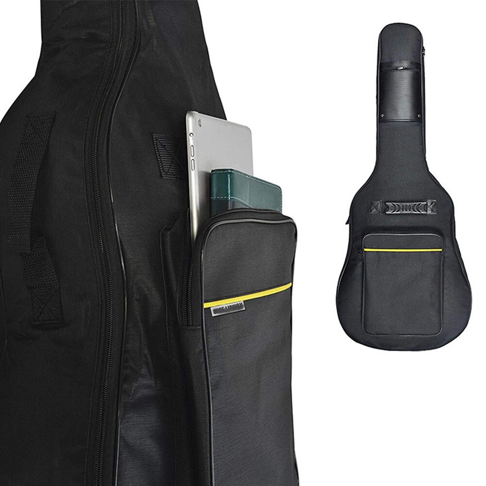 Oxford tela suave Interior impermeable bolsillos acolchado protector de guitarra bolsa espesar cremallera cubierta llevar de viaje de tamaño completo caso