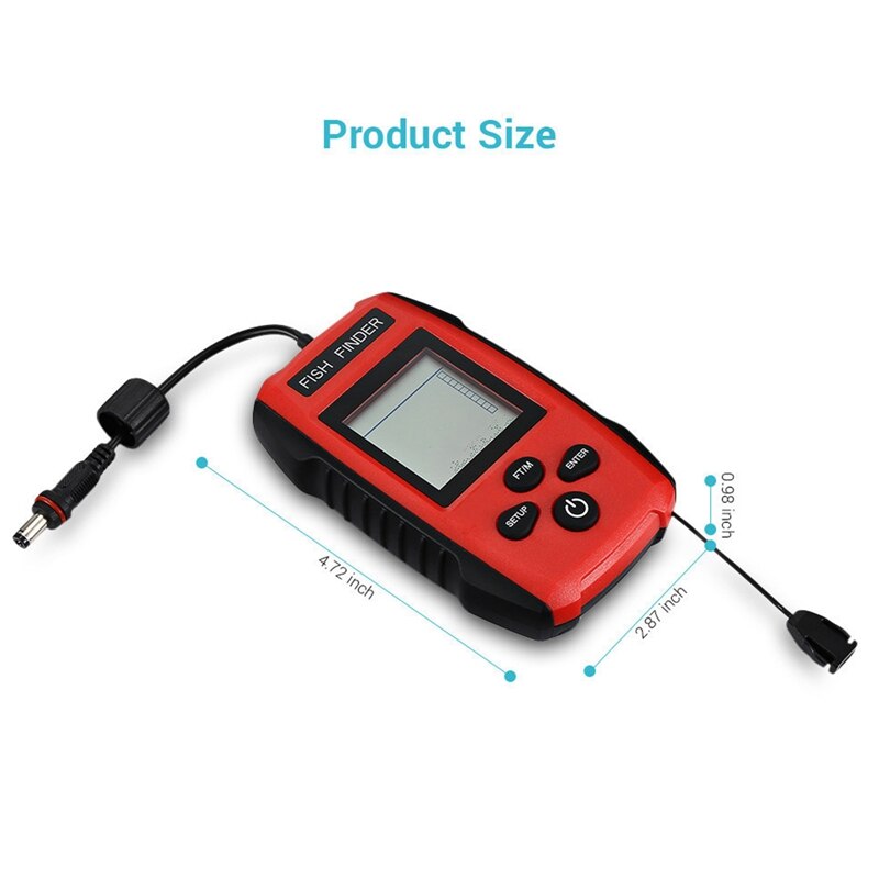 Alarma Sonar portátil Erchang TL88E buscador de peces 100M LCD buscadores de peces ecosonda buscador de pesca