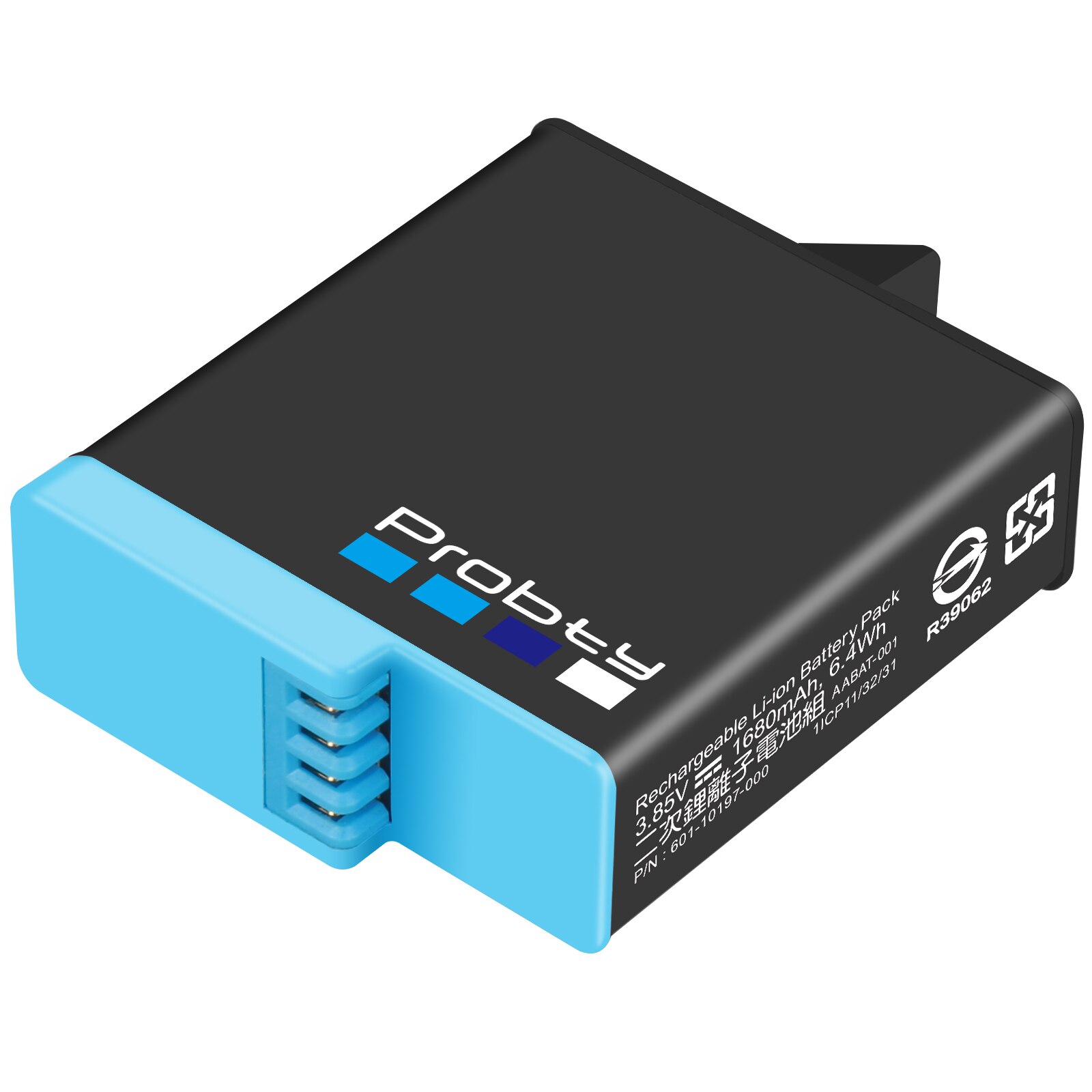 Probty 1680 mah hero 8 batteri  +3 slots lcd batterioplader usb-kabel til gopro hero 6 7 8 kamera tilbehør: 1 pc batterier