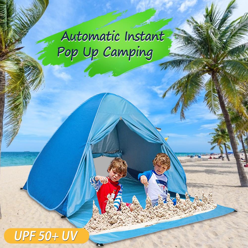 Portable Outdoor Beach Tent 1-2 Person UV Protection Pop Up Camping Waterproof Tent Sun Shelter