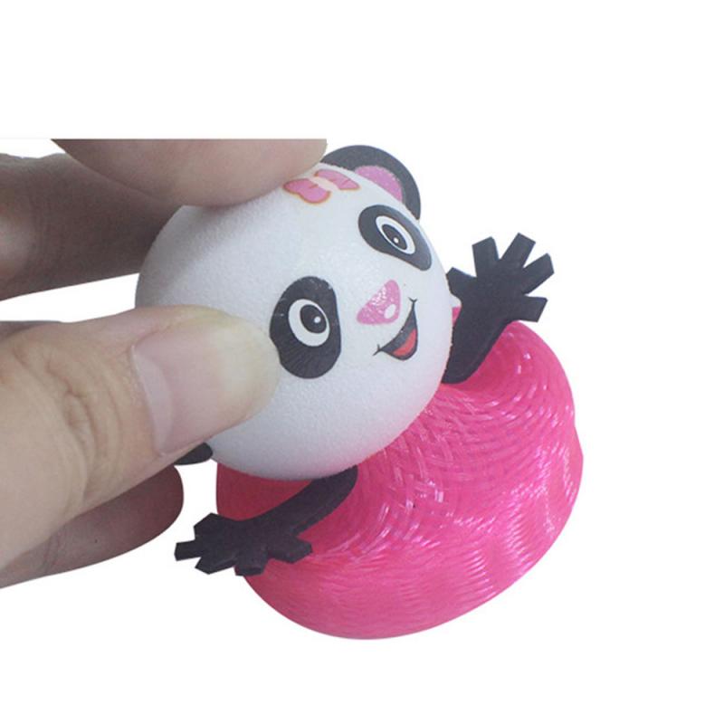 1Pc Kinderen Grappig Bounce Pop Speelgoed Panda Pop Creatieve Lente Hele Persoon Speelgoed Leisure Voor Kids Willekeurige Kleur