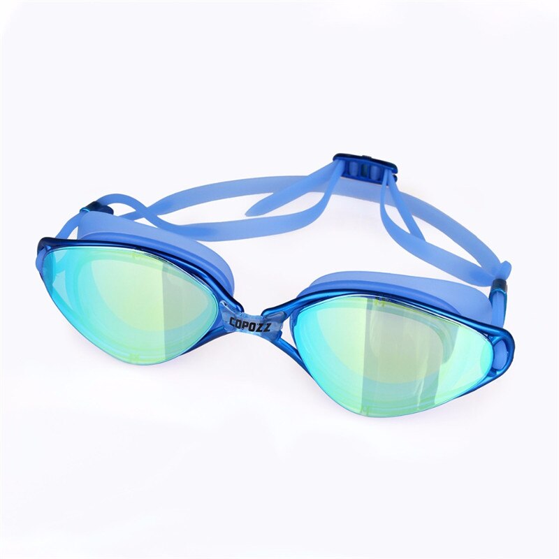 Copozz Professionele Zwembril Anti-Fog Uv Verstelbare Plating Waterdichte Siliconen Bril Voor Mannen Vrouwen Adult Eyewear