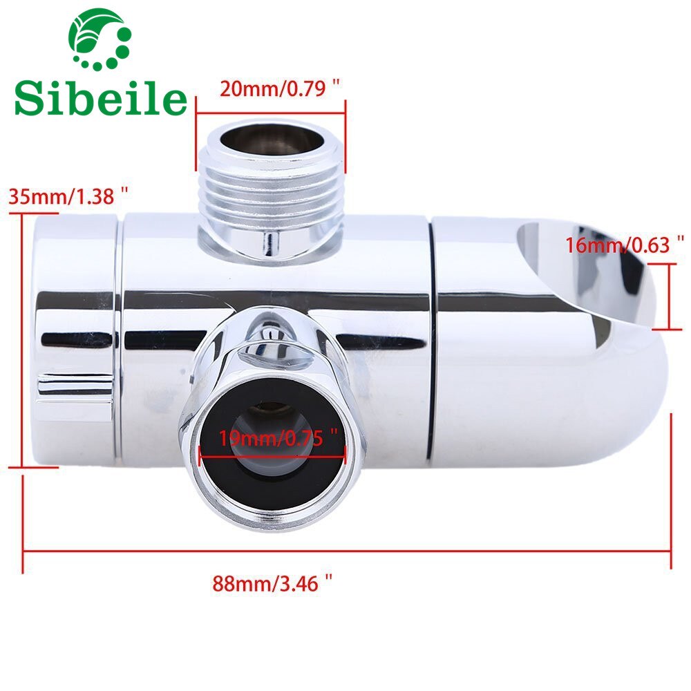 SBLE Shower Mixer Diverter Holder Valve Chrome Head Arm Flow Handheld Fixed Showerhead Diverter Valve Water Separator Shower