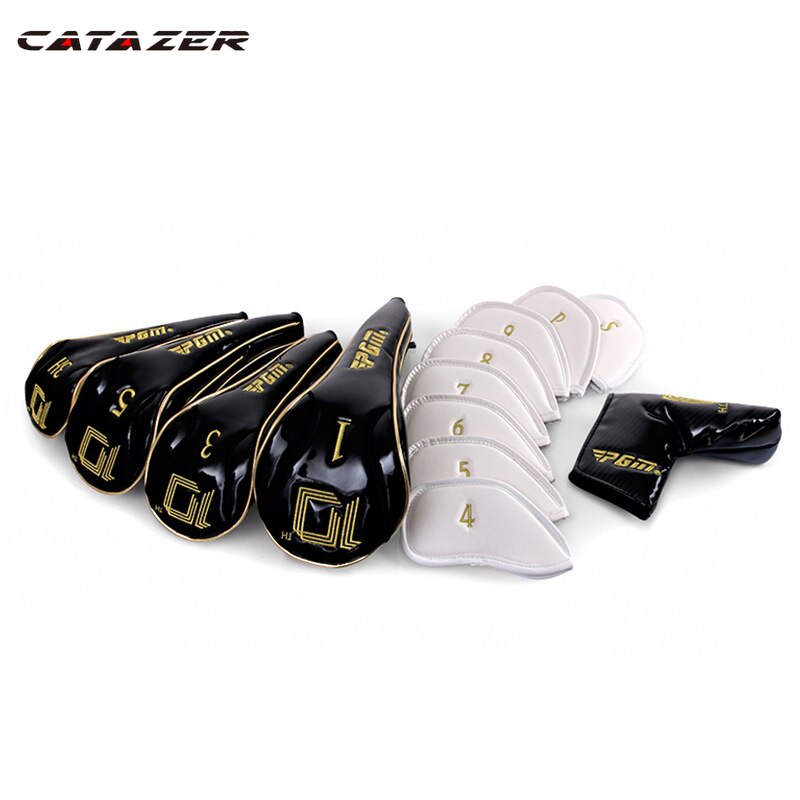 Golf Headcover Golf Iron Head Covers with Magnetic Closure PU Romaro Golf Irons Set Covers for Man Women