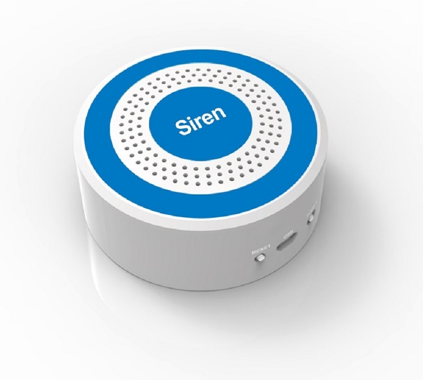 SmartYIBA-sirena inalámbrica para el hogar, sistema de alarma de 433MHz con sonido y Flash, funciona con WIFI, sistema de seguridad para el hogar, sirena de 100db
