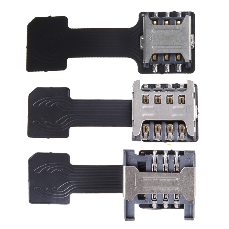 Hybride Dubbele Dubbele Sim-Kaart Micro-Adapter Voor Android Telefoon Extender Mic