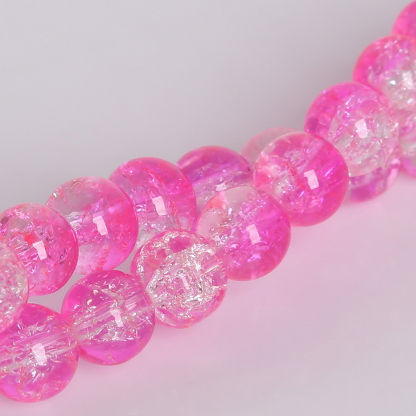 Round Glass Crackle 8mm Loose Beads 50pcs 1 String Fit Handmade Bracelet Necklace DIY Craft Making Good Jewelry: green