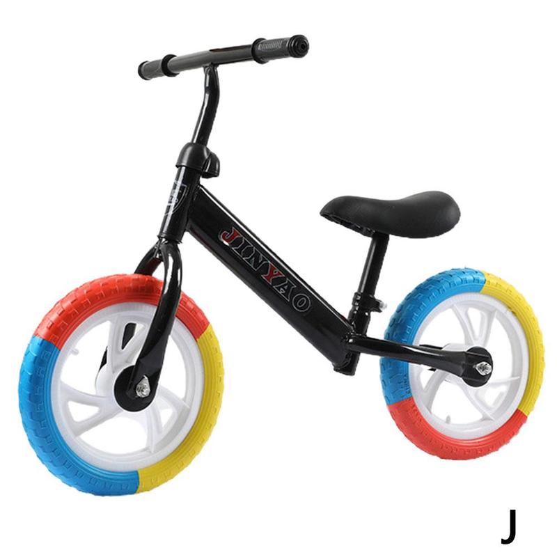 Children's Balance Bike No Pedals Height Adjustable Riding 360° Learning Walking Rotatable With Scooter Bicycle Handlebar L6F9: J