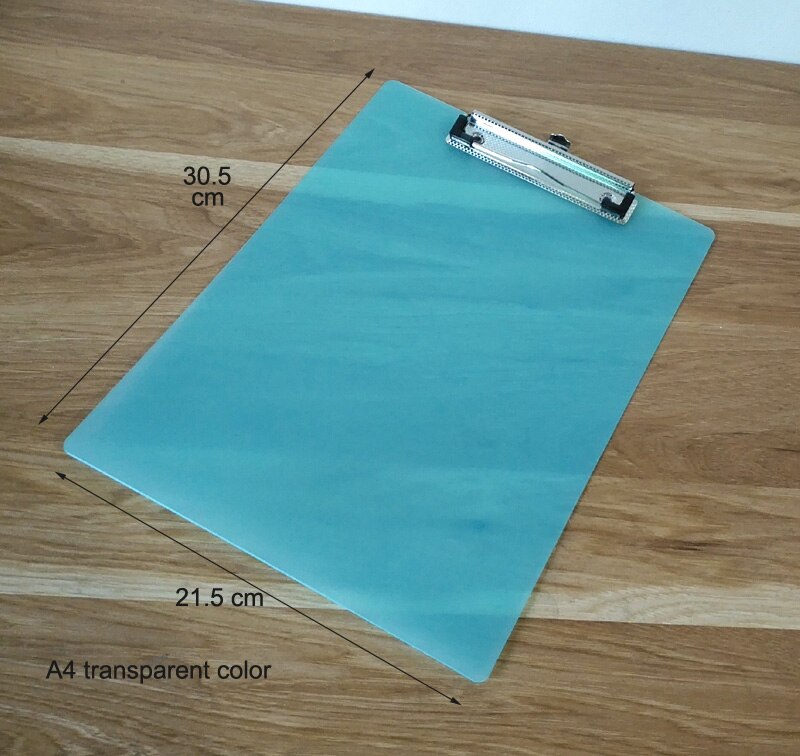 A4 A5 size PVC plastic filing clipboard memo pad folder writing pad paper folder holder for office and school supplies