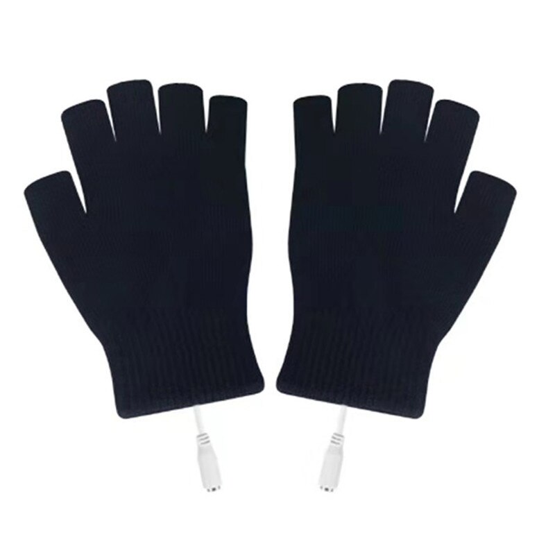 Vinter elektriske opvarmningshandsker termisk usb opvarmede handsker elvarme handske opvarmede handsker: Blå