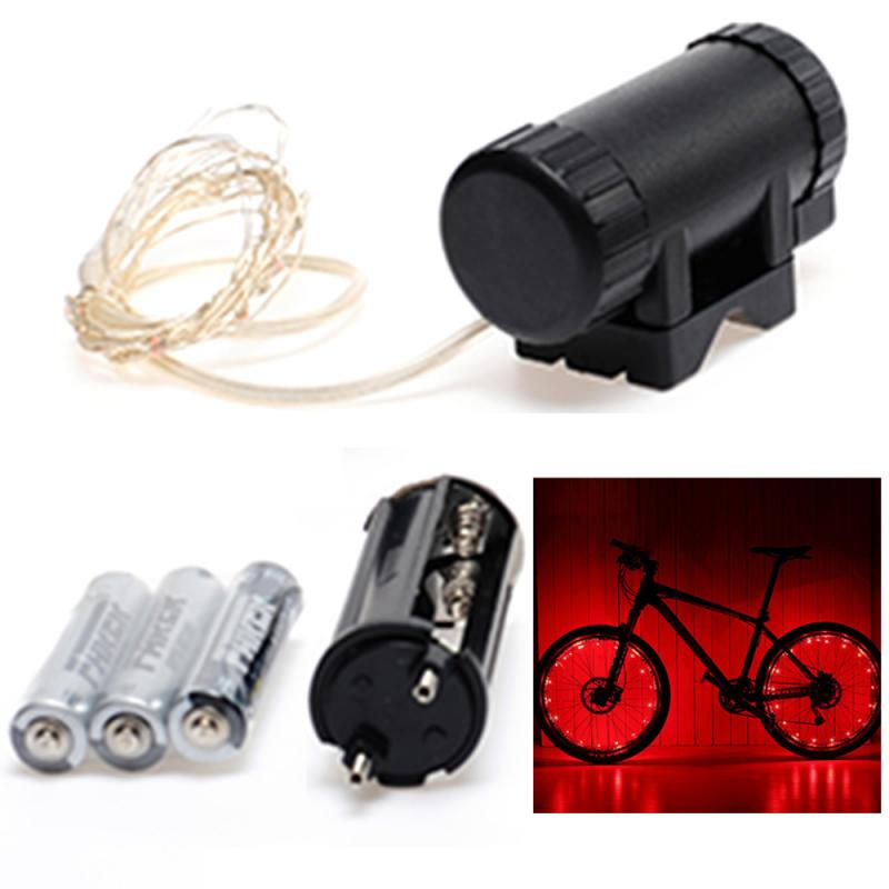 Bike Light LED USB Rechargeable 6 Colors Waterproof Bicycle Wheel Spokes Lights Cycling Rim Wheel Flash Spoke Bicycle Lights: red with battery