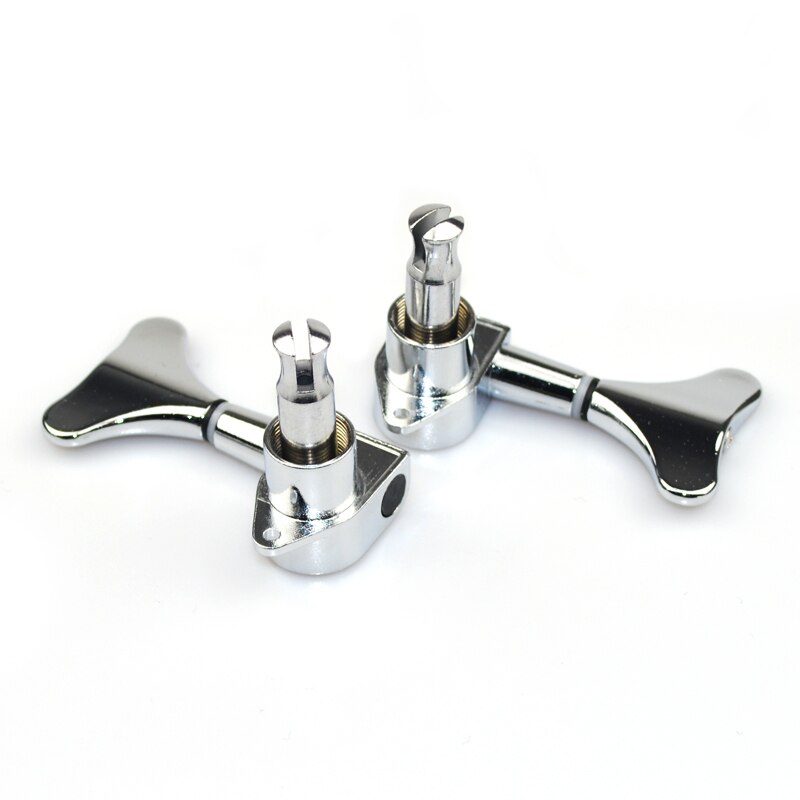 Accordatori sigillati per chitarra pedane accordatrici meccaniche 2R2L cromo nero per basso a 4 corde
