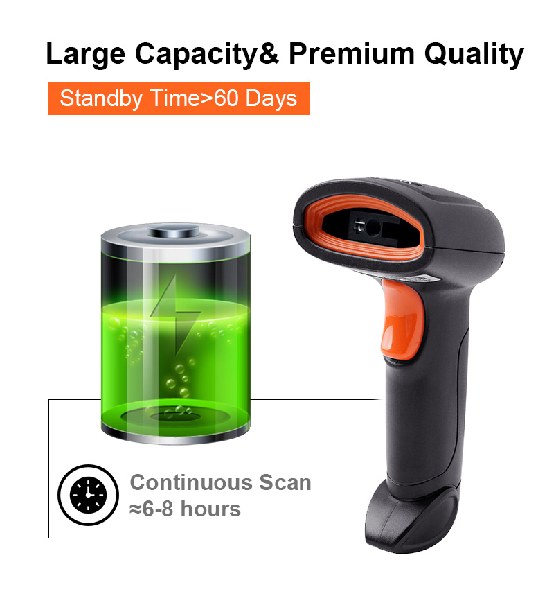 Handheld kabellos Barcode Scanner Tragbare verdrahtet 1D 2D QR Code PDF417 Leser für Einzelhandel Einkaufen Logistik Lagerbier