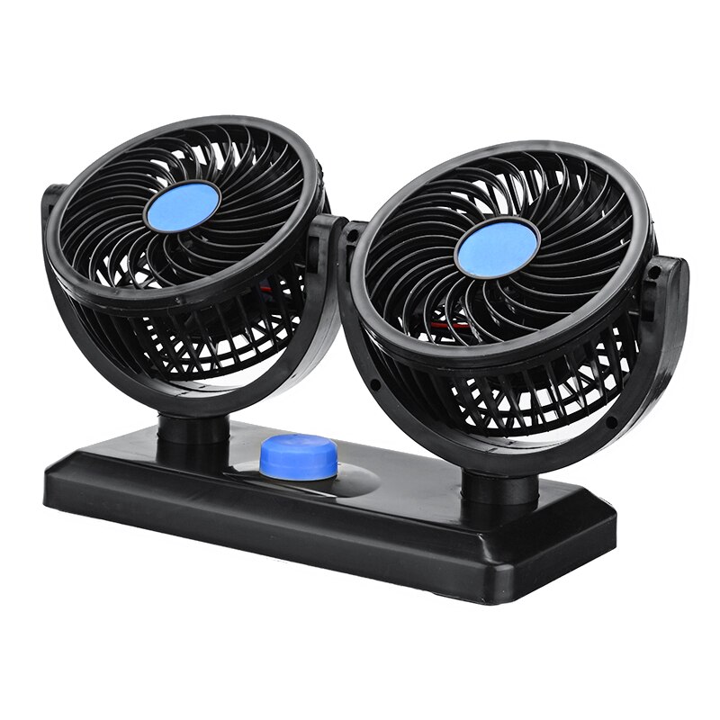 1Car Cooling Fan Adjustable Speed 12V Dash Car Van Interior Cooling Fan Summer Dual Head Coolers 20.5 * 14 * 9.5cm