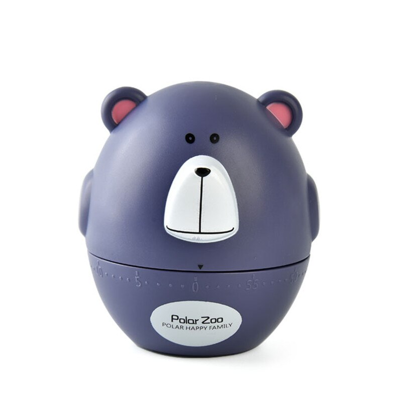 Kitchen Timer Cartoon Animal Cow Bear 55 Minute Timer Easy Operate Kitchen Cooking Helper Kitchen Accessories Home Decoration: Purple Bear Timer