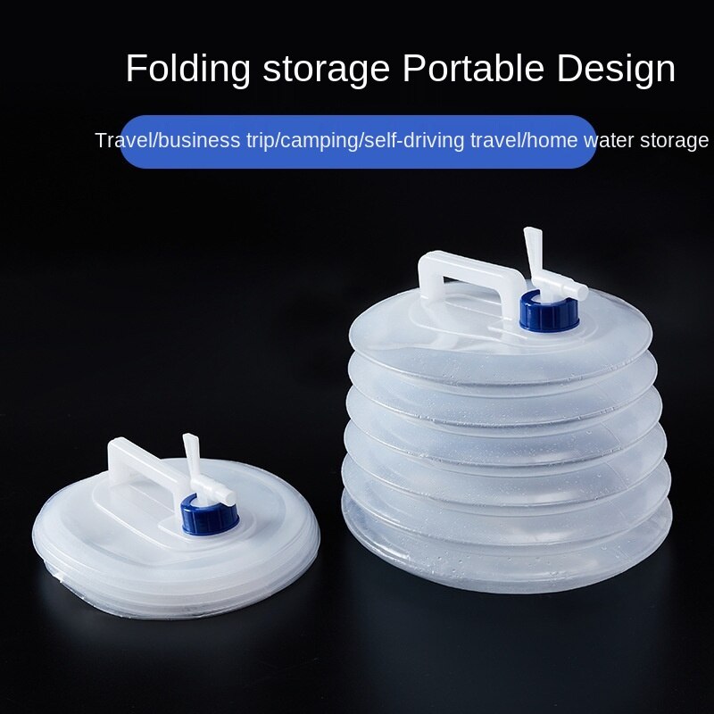Seau de stockage d'eau portable, grande capacité, pliable, avec robinet, pour pique-nique en plein air, voiture, voyage