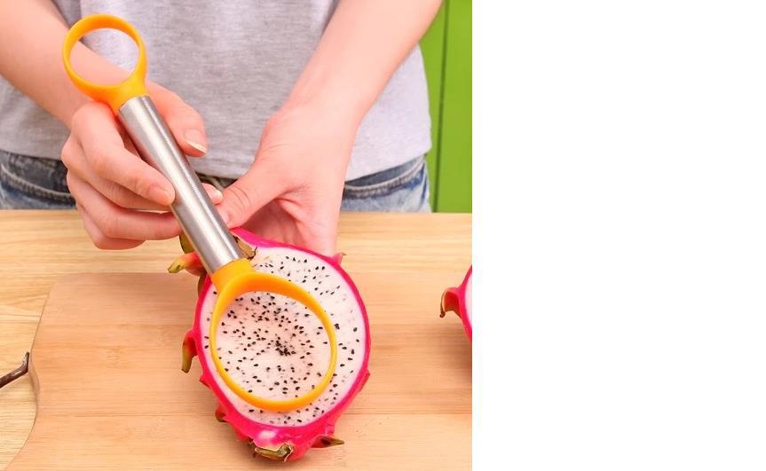 Separador de pulpa multifuncional para frutas y verduras, separador de doble cabezal para frutas y verduras de 24x2x6x4,5 cm