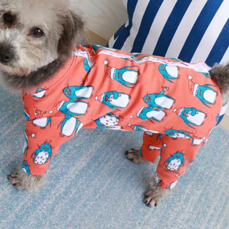 Mono fino para perro mascota, ropa 100% de algodón para cachorro, mono protector para el vientre, pijama de manga larga para perros pequeños, sudadera para Chihuahua