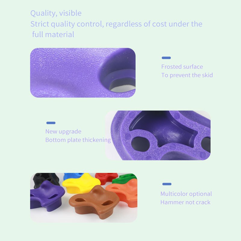 1 sæt klatring holder vægsten assorteret farve til børn rock klatring væg sten hånd fødder holder greb kits tilfældig farve