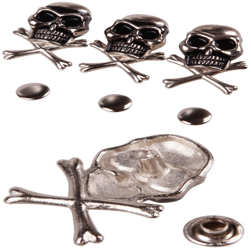10 st 15mm cool skalle ghost nit nagel punk för armband väska läder diy hantverk diy på väskor läder armband kläder skor #24998
