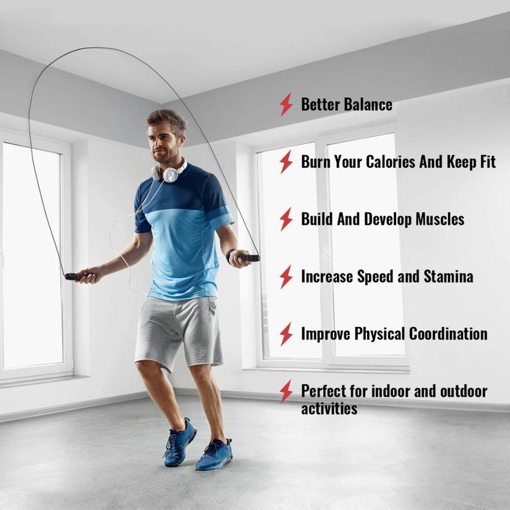 Crossfit velocità corda per saltare filo di acciaio durevole corda per saltare veloce cavo sport esercizio per bambini attrezzature per allenamento palestra a casa