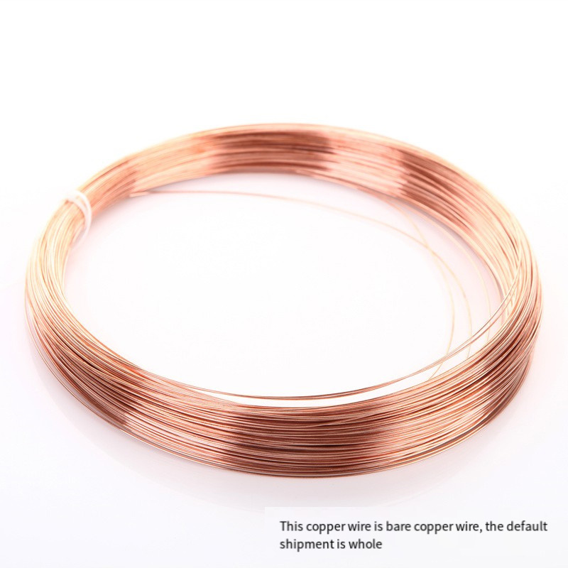 1m diameter rød kobberledning bar ledning 0.5/0.8/1/1.5/2/2.5/3 mm 99.90%  ren kobber til elektriske og elektroniske projekter