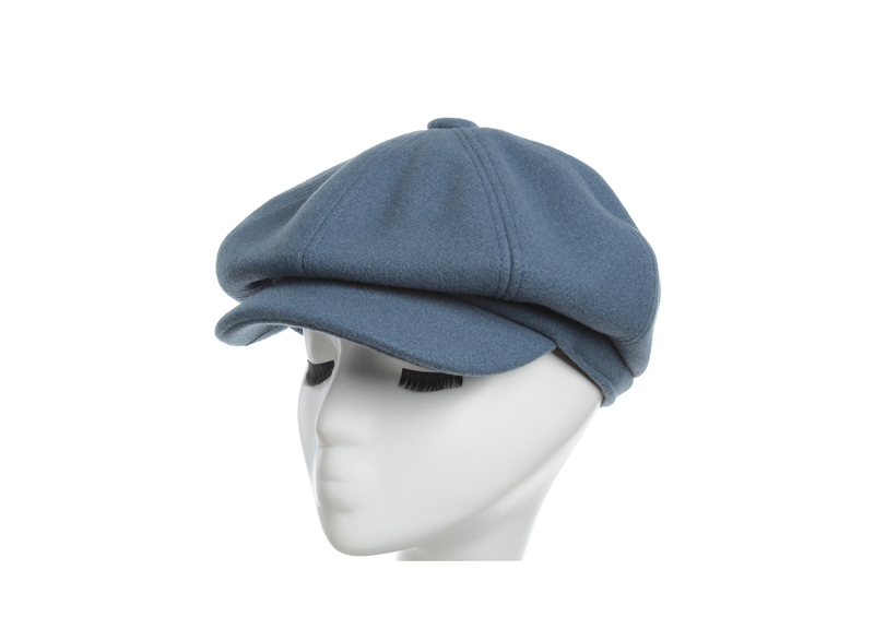 Kvinders nyhedsdreng hætte damer efterår vinter ruskind stof ottekantede hatte hatte til kvinder vinter udendørs hatte til kvinder: Himmelblå