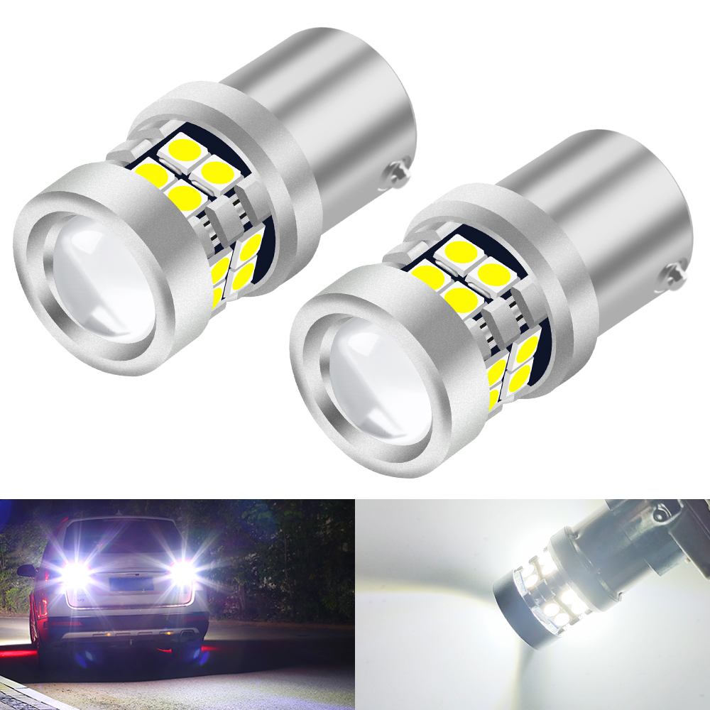 Luces LED traseras de marcha atrás para coche, intermitentes, 19smd, 12V, 1156 BA15S, BAU15S, 1157, T20, 7440, T25, 3157, 3156
