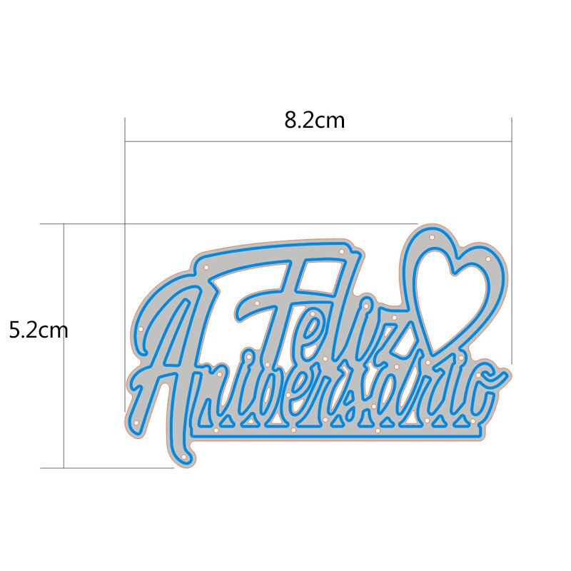 Spaans sterft verjaardag woorden Sterft Pasen Metalen Stansmessen Alfabet Craft Sterft snijd voor DIY scrapbooking kaarten maken