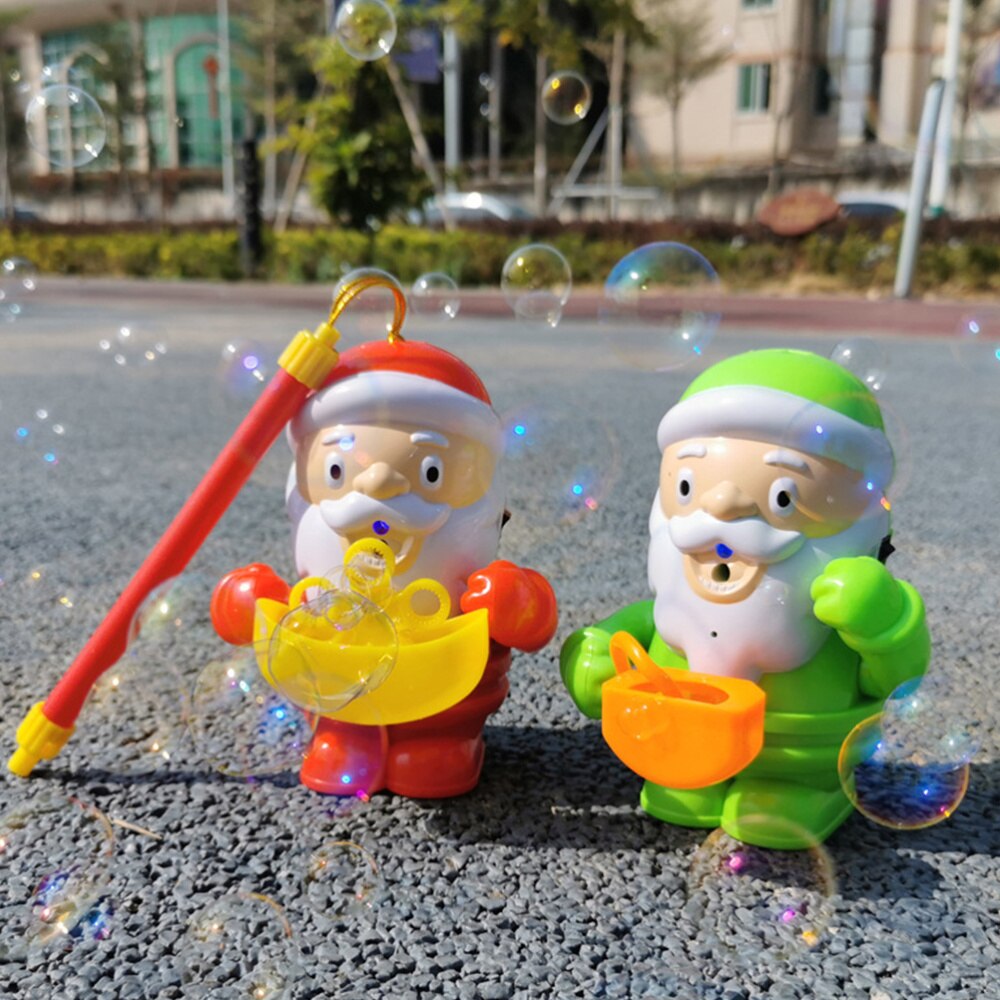 1Pc Santa Bubble Blower Wand Bubble Blower Machine Plaything Supplies (Red)