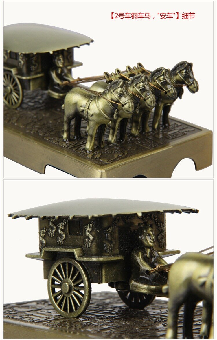 Terracotta Warriors Ornaments The Eighth Wonder of the Copper World Simulated Terracotta Warriors and Horses Souvenirs