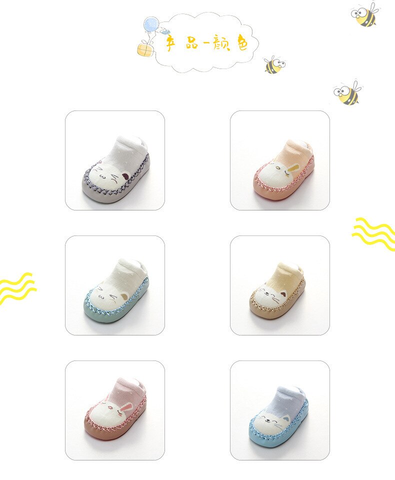 Baby Toddler Socks Shoes Soft Bottom Non-slip First Walker Baby Kids Short Socks Shoes Children's Foot Socks Infant Casual Shoes