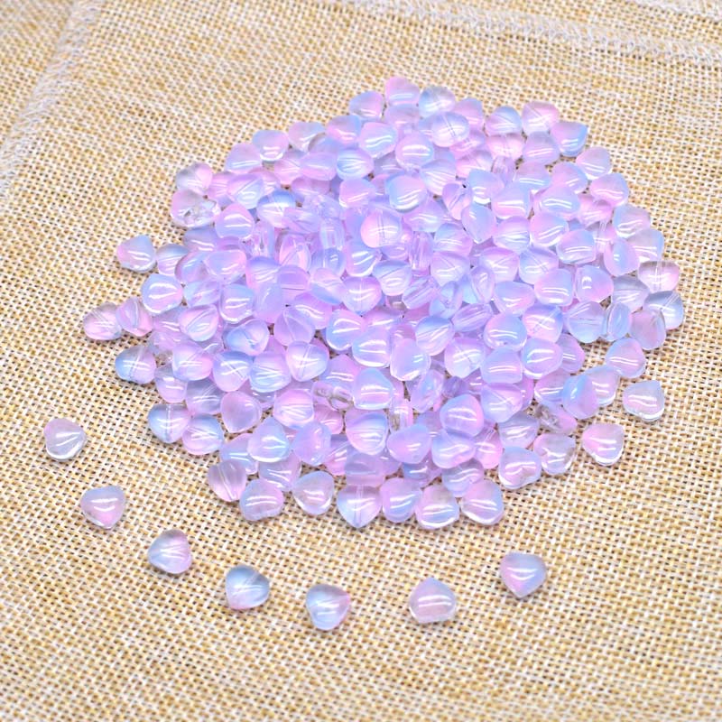 8mm 30/60 kristallen glazen kralen in de vorm van een hartje voor het maken van sieraden, doe-het-zelf kettingen, handgemaakte knutselwerkjes, tsjechische glazen losse tussenkralen: Paars / Ander