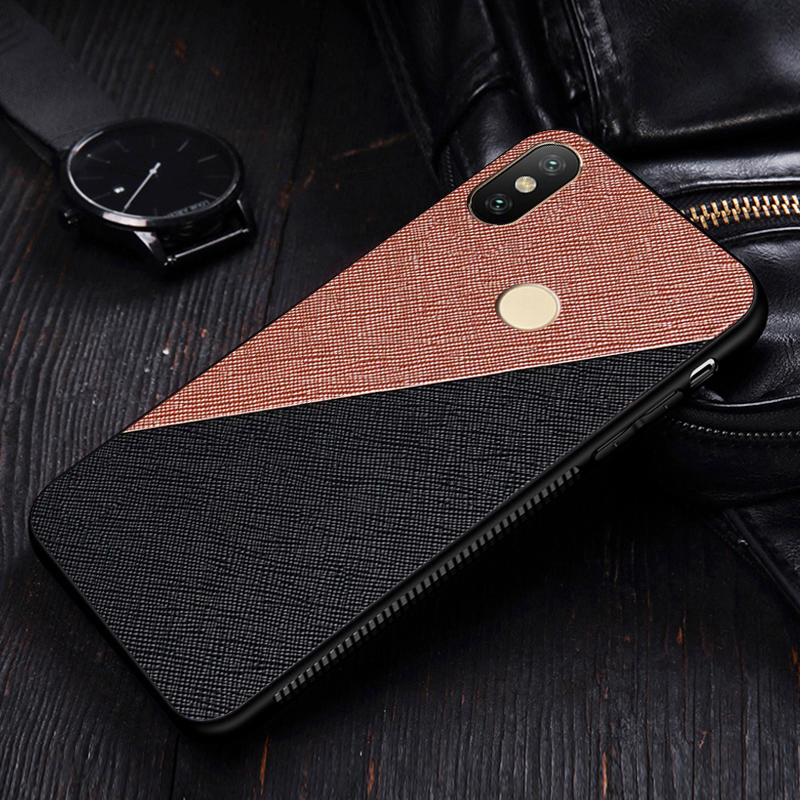 Etui, Cover, Case, voor Xiaomi Redmi Note 5 pro Note5 Stof Doek Texure Bumper SiIicone Zachte rand Bumper Frame Back Phone Gevallen