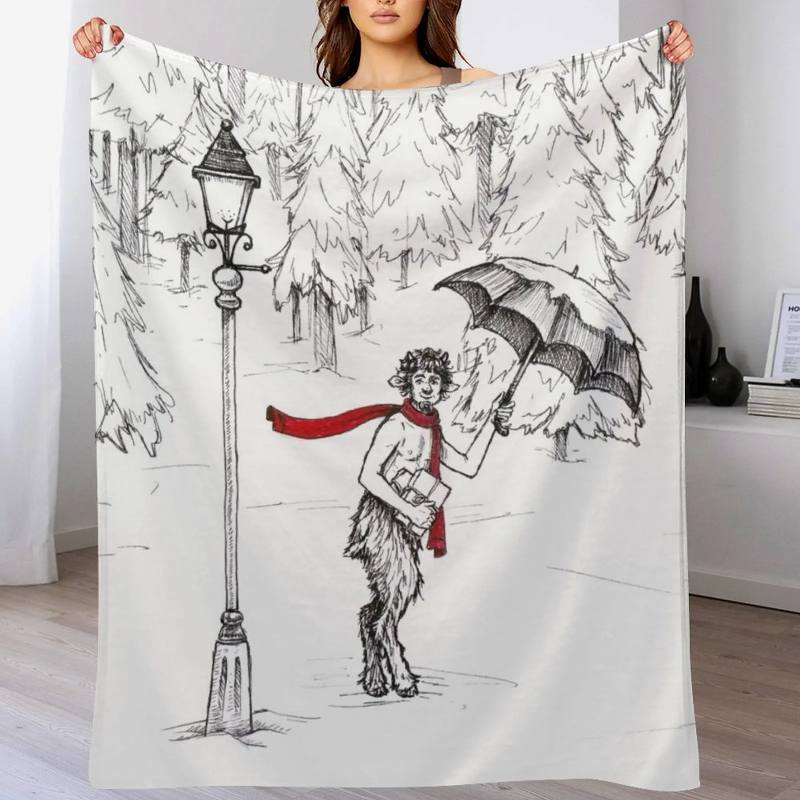 El León, la bruja y el armario, crónicas de Narnia Sr. Tumnus manta para sofá decorativo peludo mantas peludas
