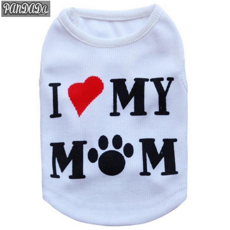 Tøj til hunde jeg elsker min mor skjorte mor hundetøj chihuahua hundeskjorte kat