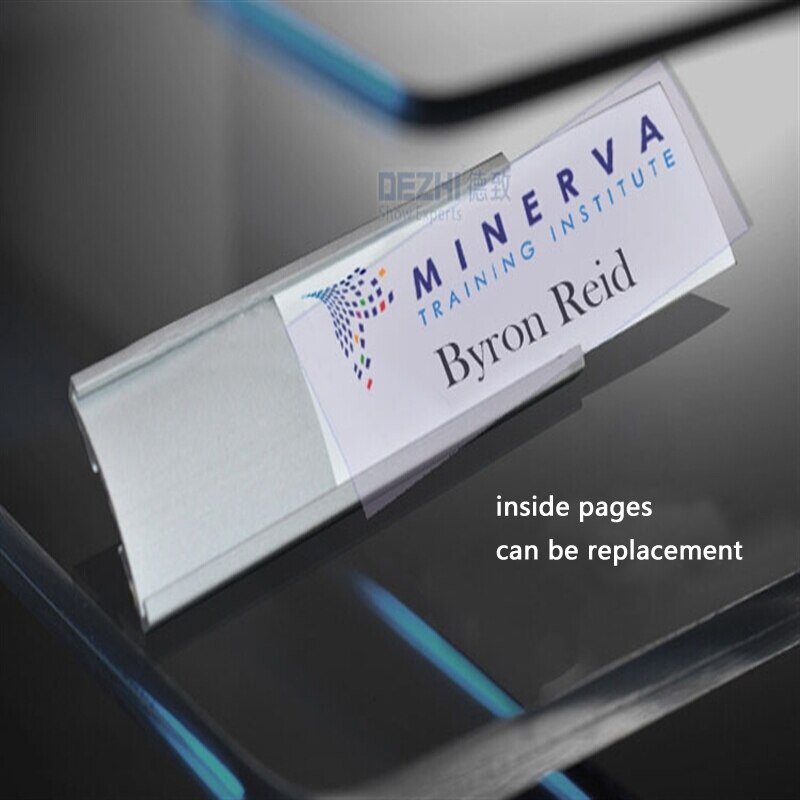 Dezhi-båge form stift/magnetisk stil kontor namn hållare etikett, metall material stark magnetisk mer fästelement namn id etikett märke