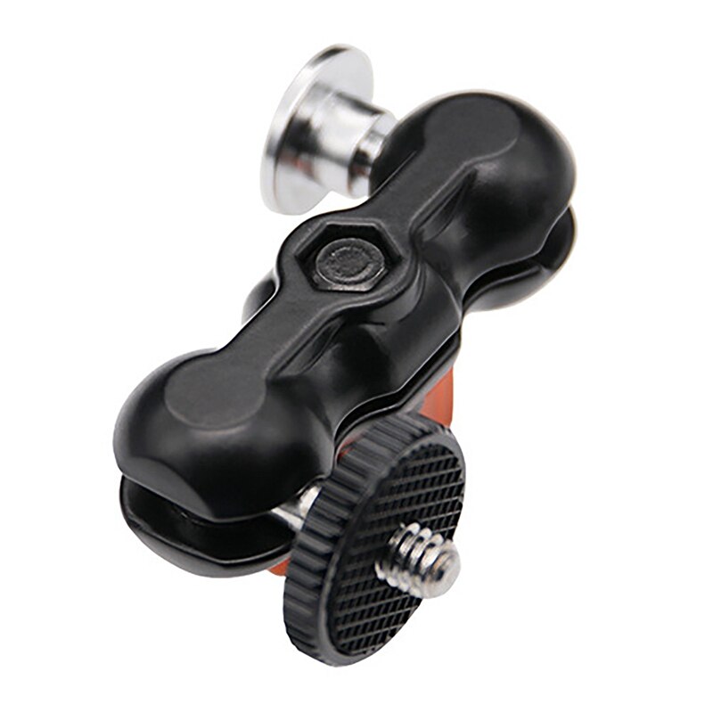 Draagbare Dubbele Balhoofd Voor Slr Camera Magic Arm Gimbal Monitor Bracket Ball Hoofd Vreemde Hand Kleine Erwt Clip