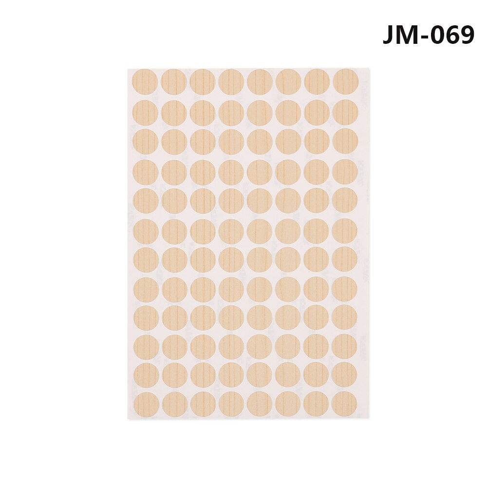 96Pcs/Sheet 15 Mm Meubels Schroef Cover Caps Stickers Zelfklevende Decoratieve Films Hout Ambacht Bureau Kast Ornament: JM-069