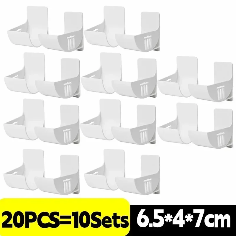 20/2 pçs saco de lixo rolo titular dispensador frescura filme rolo rack armazenamento fixado na parede prateleira cozinha saco lixo organizador: Azul