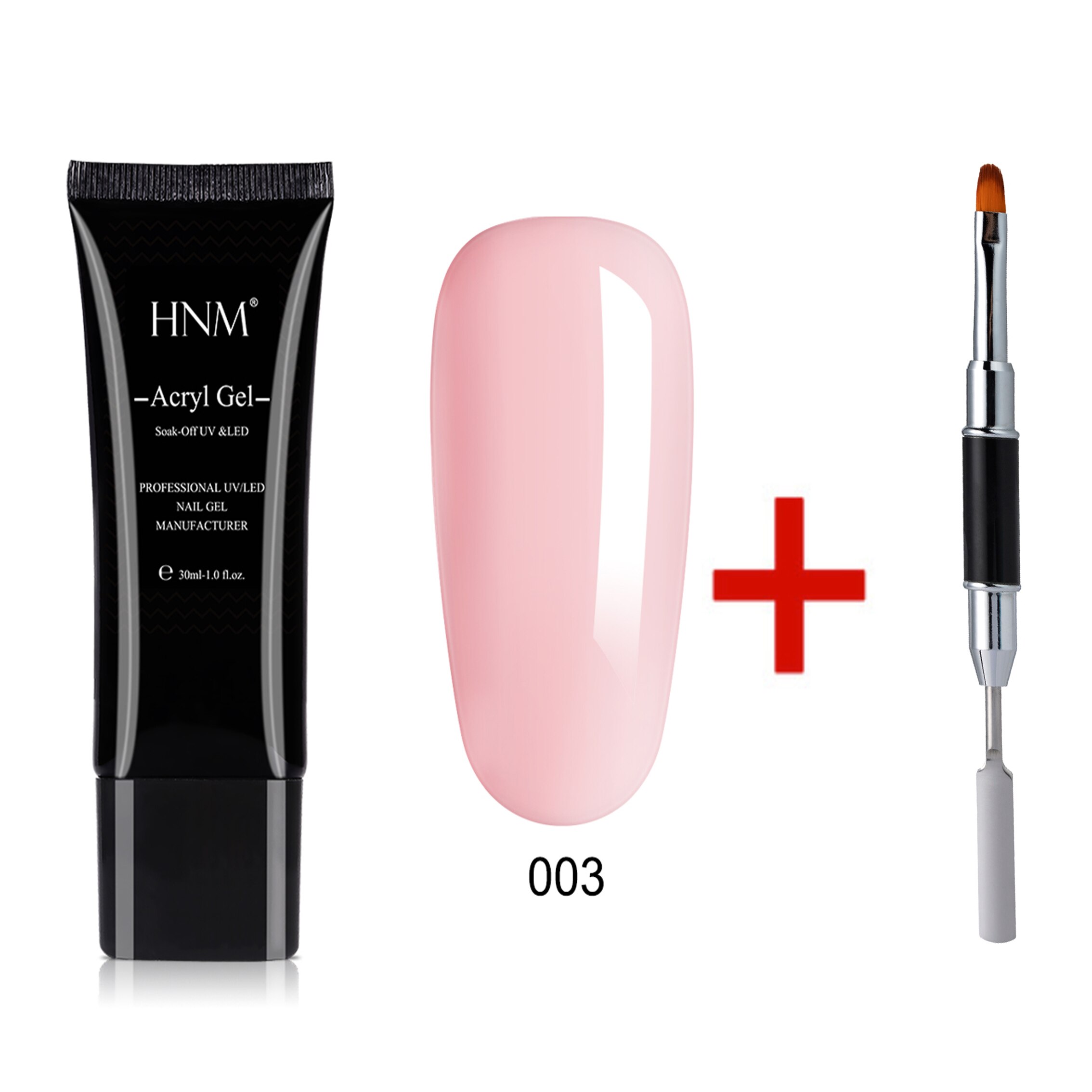 HNM 30ML UV Poly Gel Baumeister Nagel Acryl Gel Verlängerung Acryl Poligel Acrylgel Nagel Formen Aufkleber Stift Pinsel Für näGel Polieren Kunst: 3 und Kuli